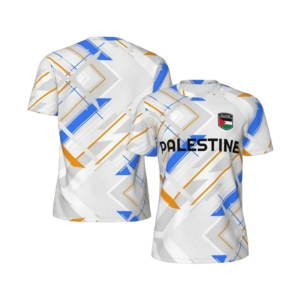 Maillot de foot palestine blanc et bleu