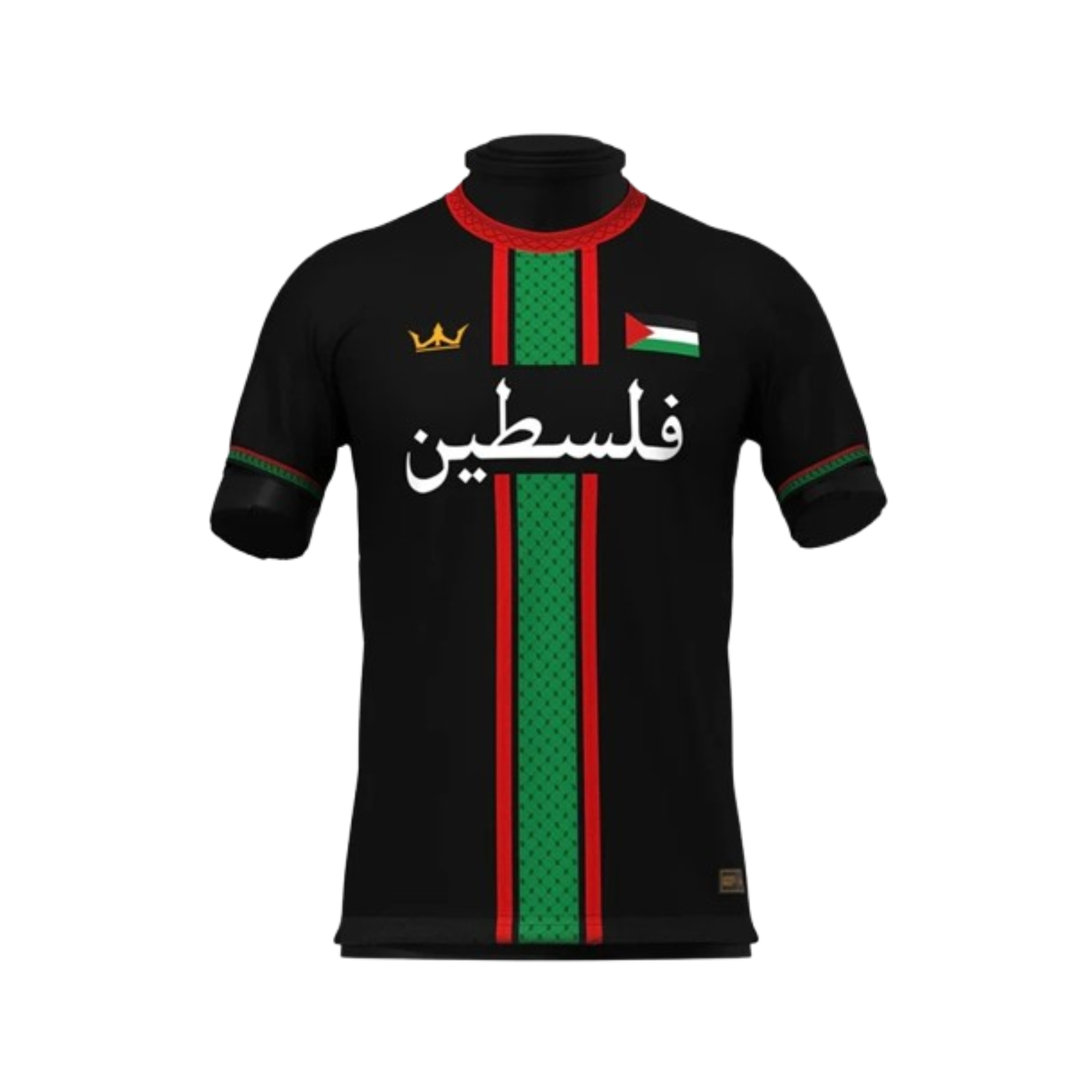 Maillot de foot palestine noir couronne Maillot de foot palestine noir couronne